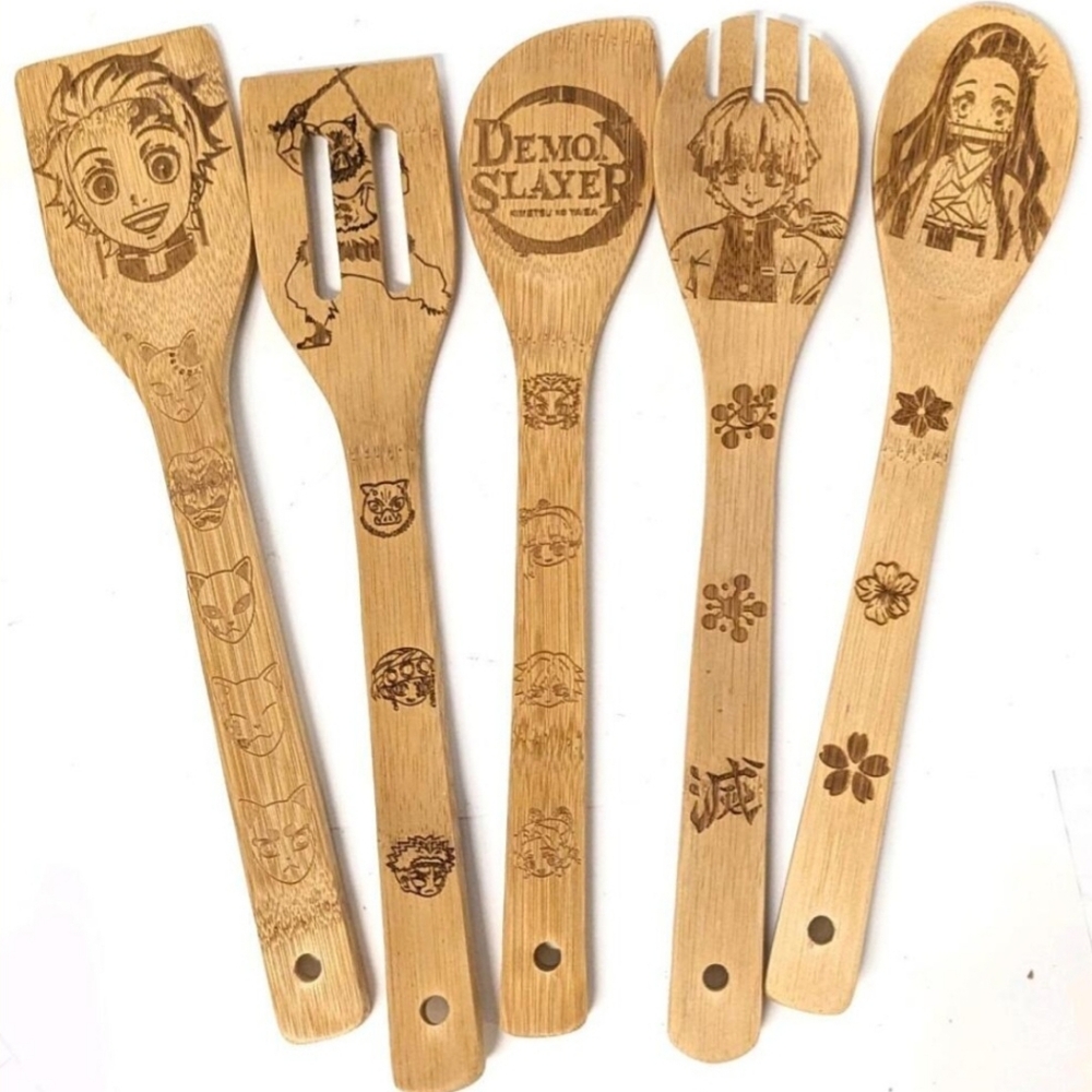 Demon Slayer Bamboo Cooking Utensil Set